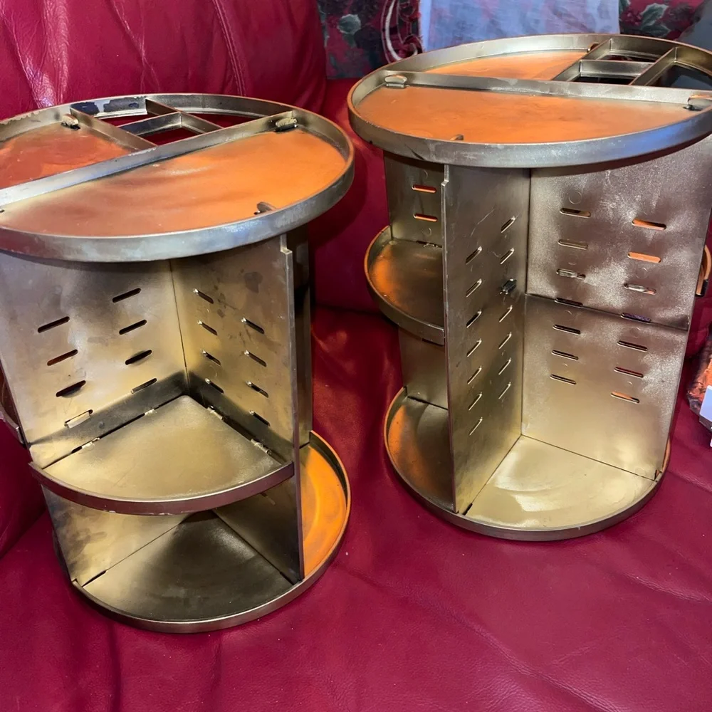 Two rotating makeup organizer